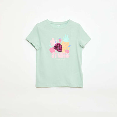 T-shirt à manches courtes avec animation VERT