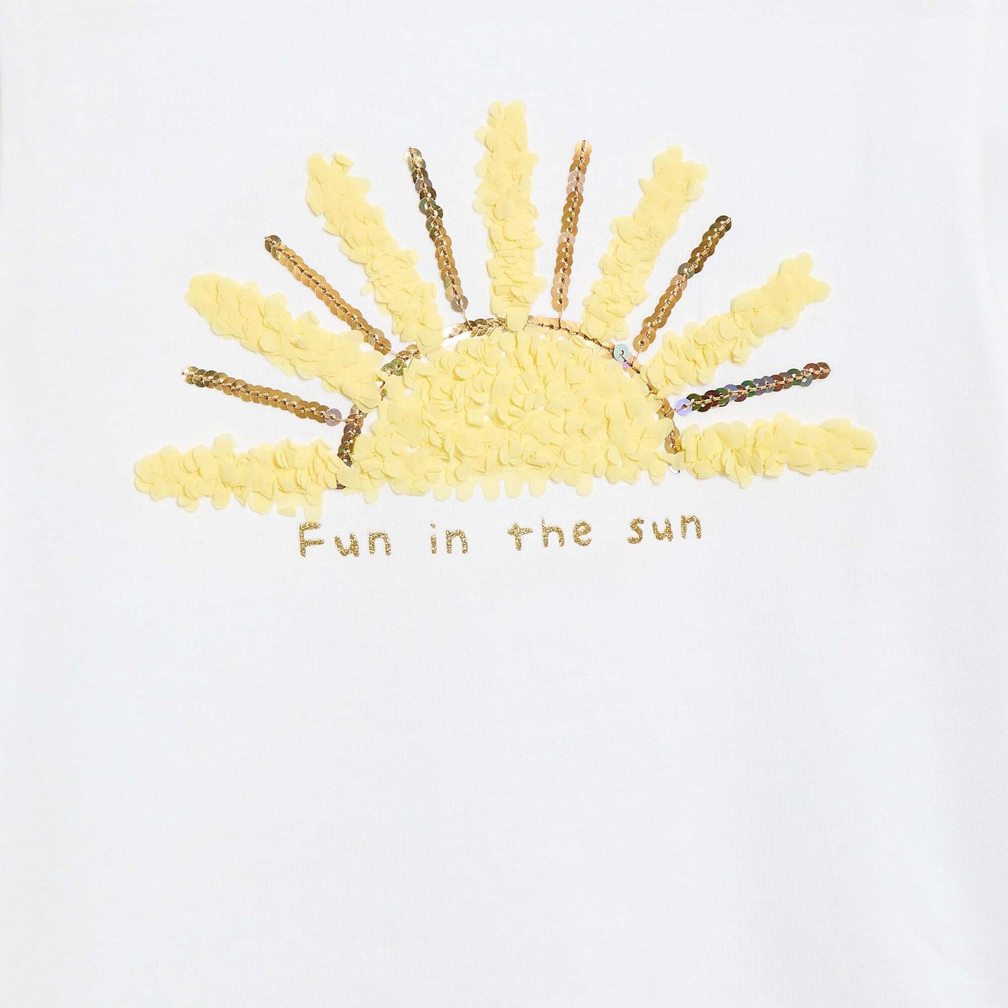T-shirt à manches courtes avec animation BLANC