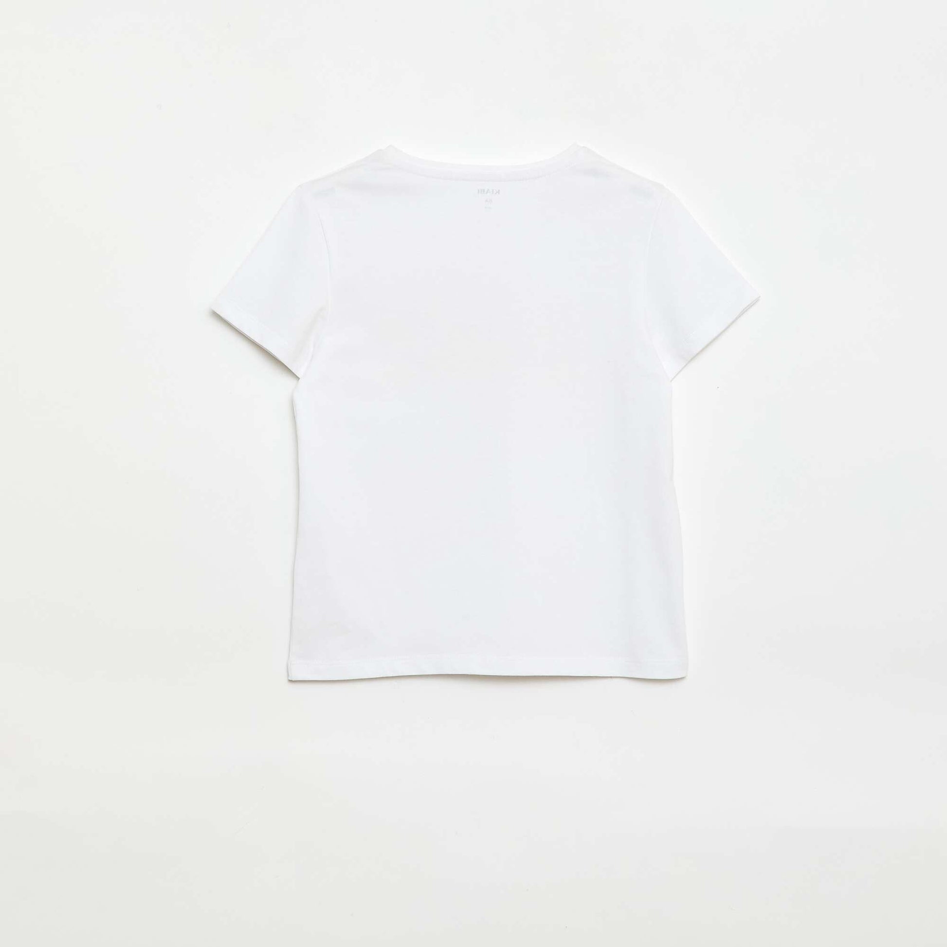 T-shirt à manches courtes avec animation BLANC