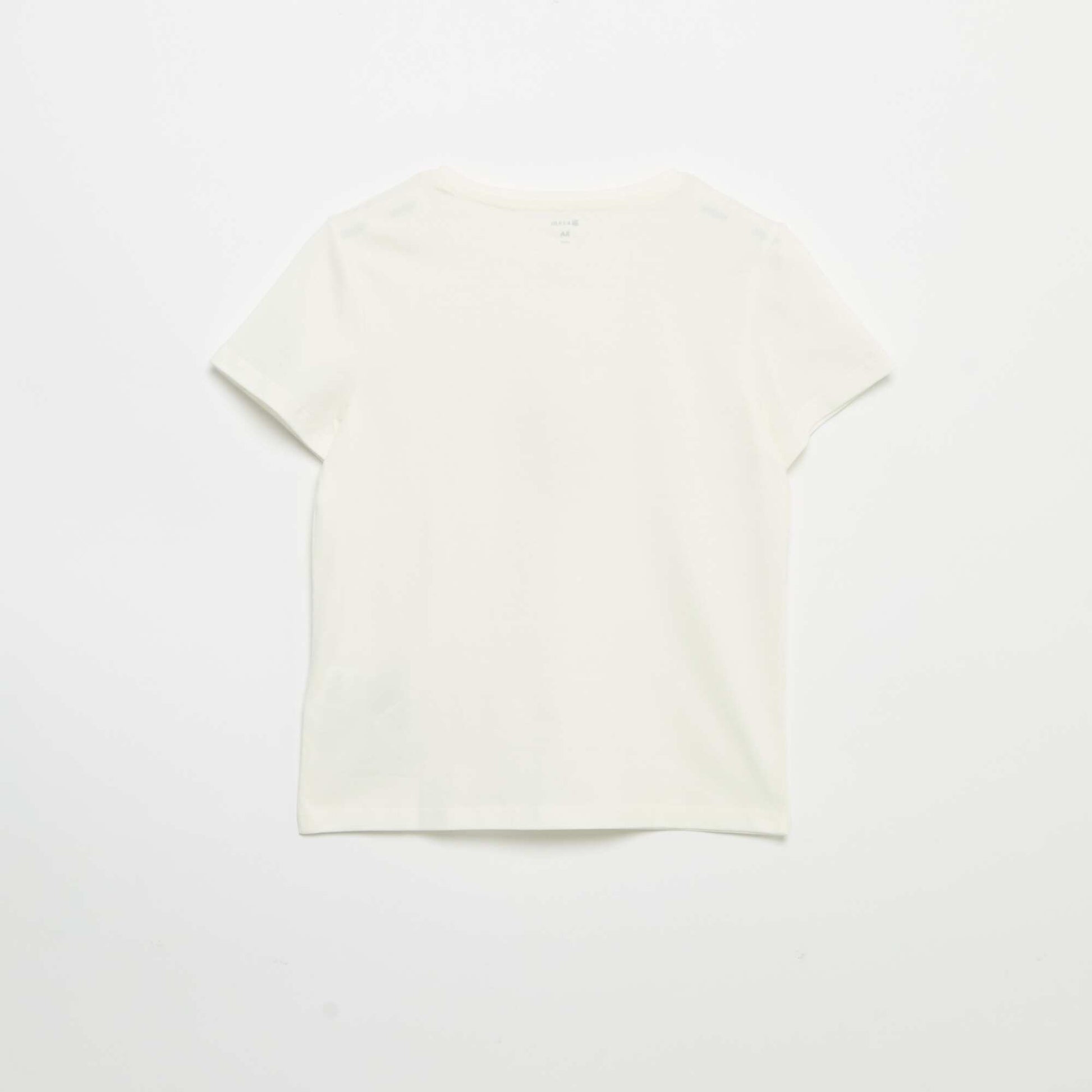 T-shirt à manches courtes avec animation BLANC