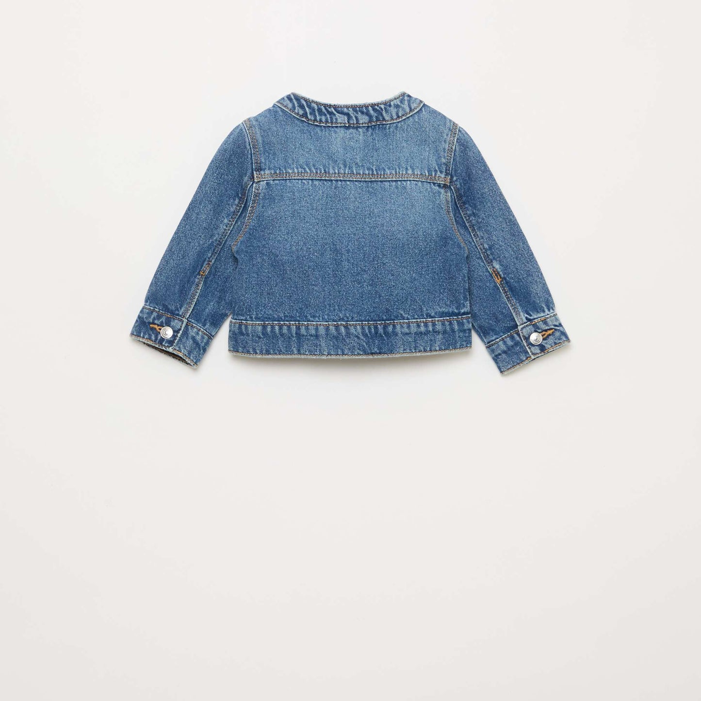 Veste en denim à col rond BLEU