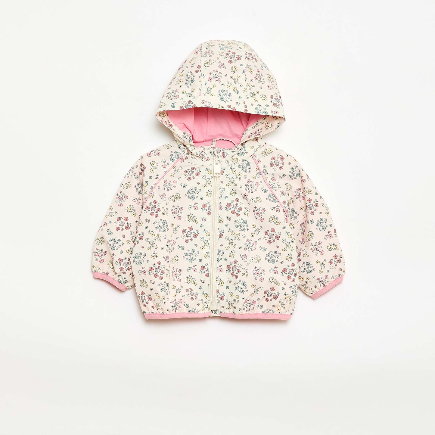 Blouson coupe-vent à capuche BLANC