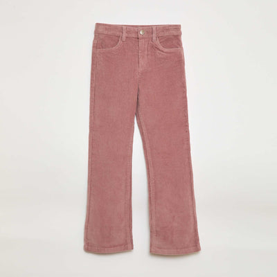 Pantalon en velours coupe flare ROSE