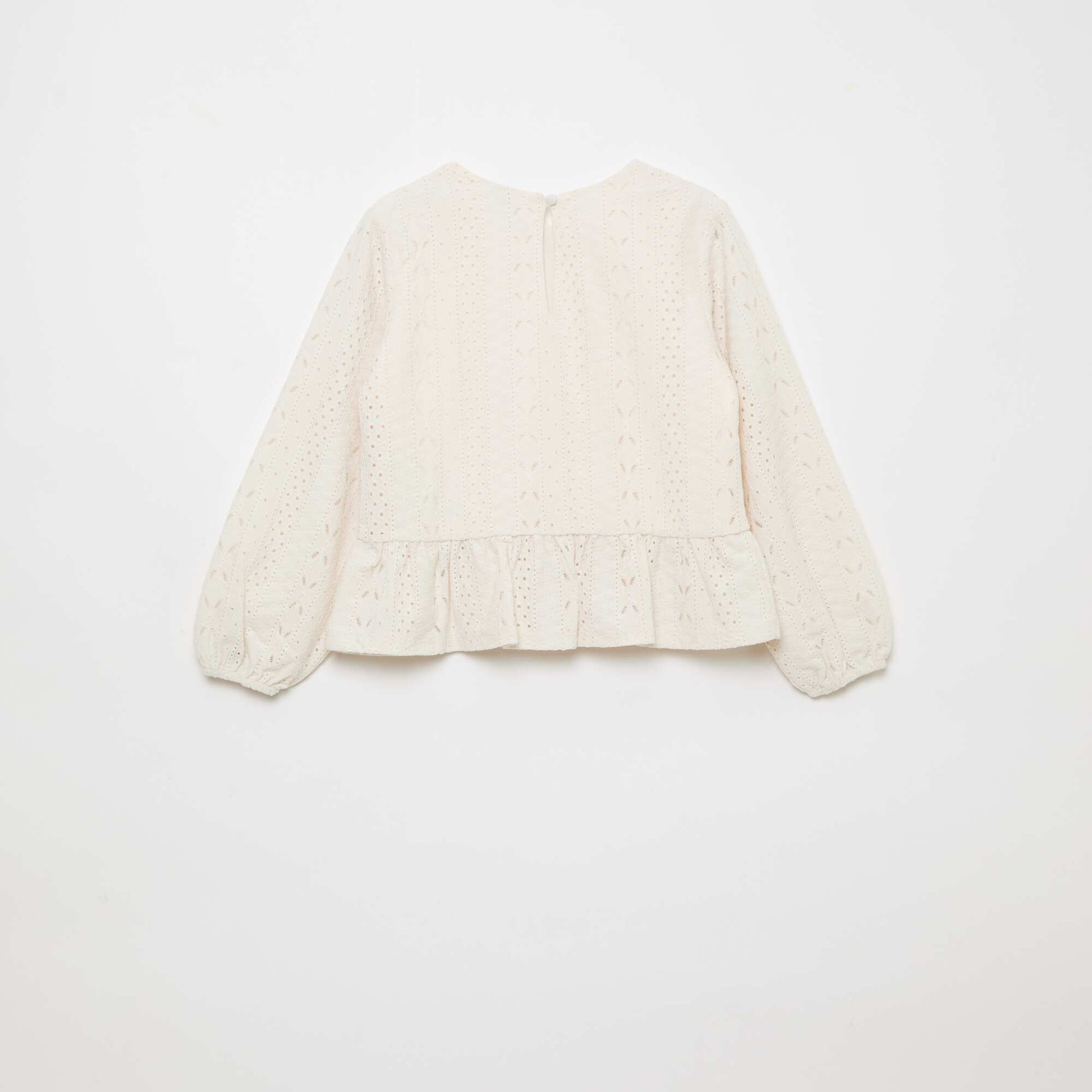 Top ajouré avec noeuds fantaisies BEIGE
