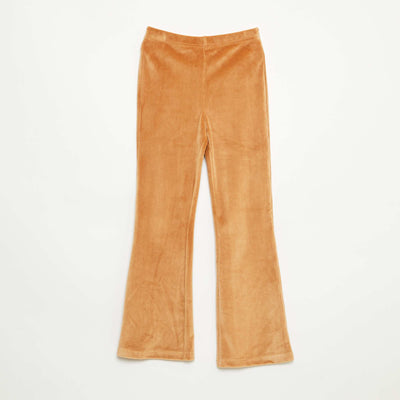Legging large en velours MARRON