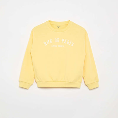 Sweat en molleton léger JAUNE