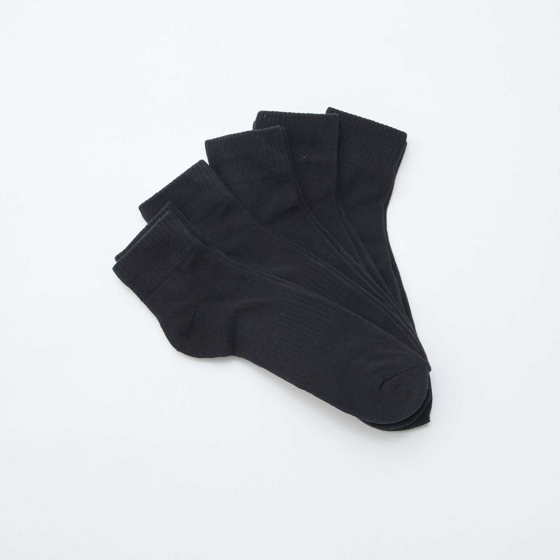 Lot de 5 paires de socquettes de sport NOIR