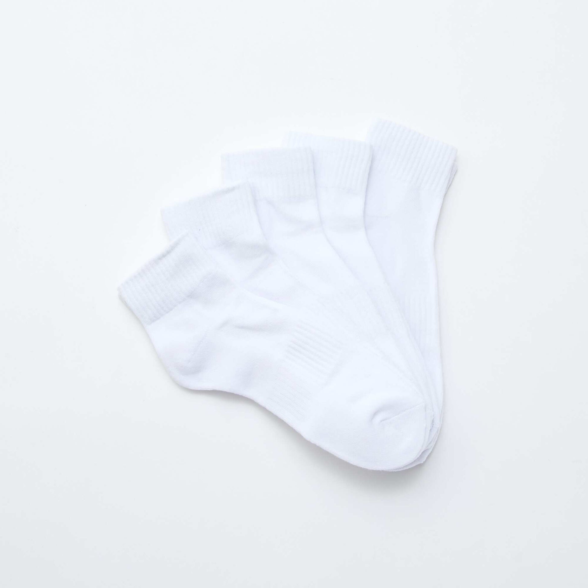 Lot de 5 paires de socquettes de sport BLANC