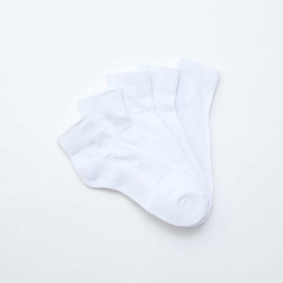 Lot de 5 paires de socquettes de sport BLANC