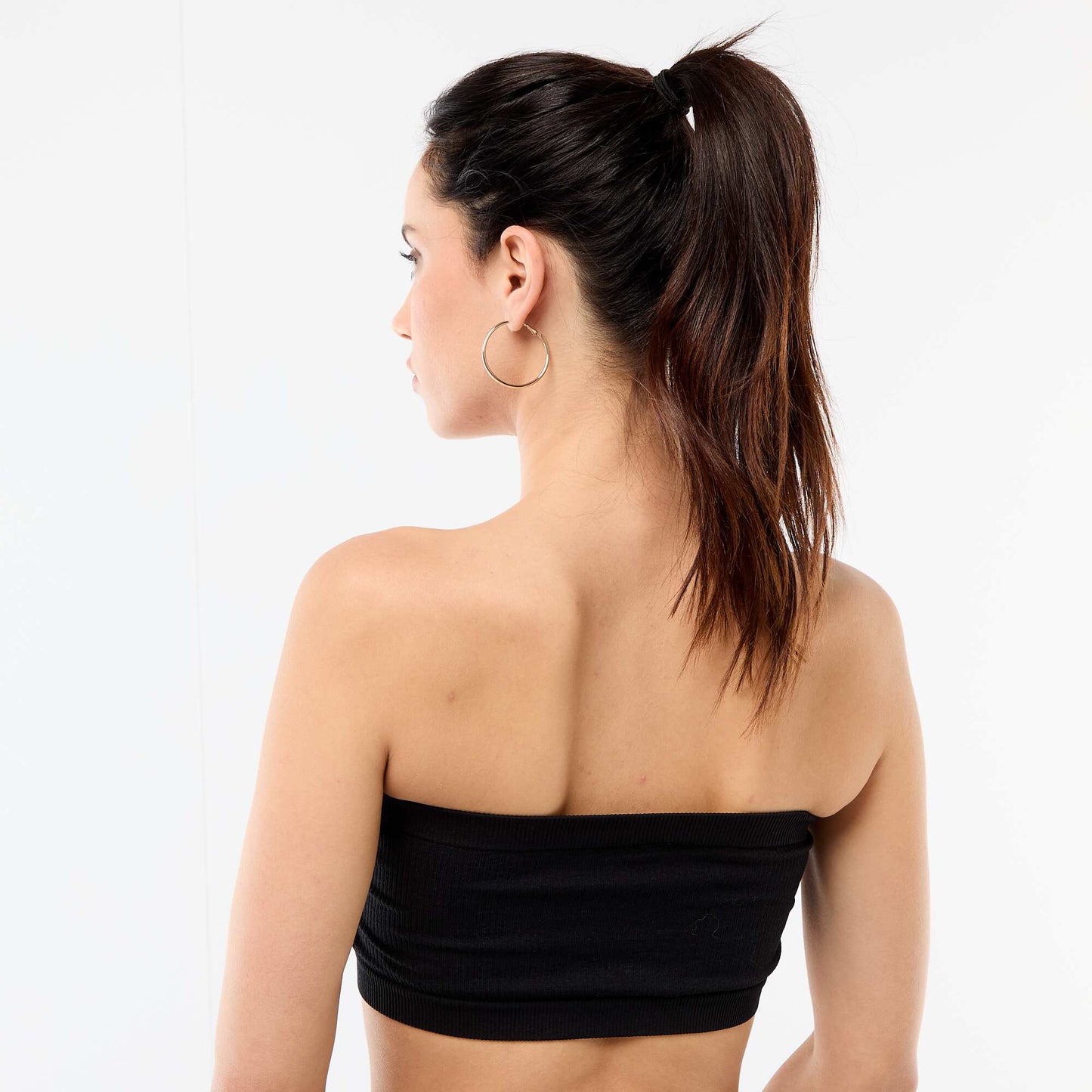 Lot de 2 bandeaux rib sans coutures BLANC/NOIR