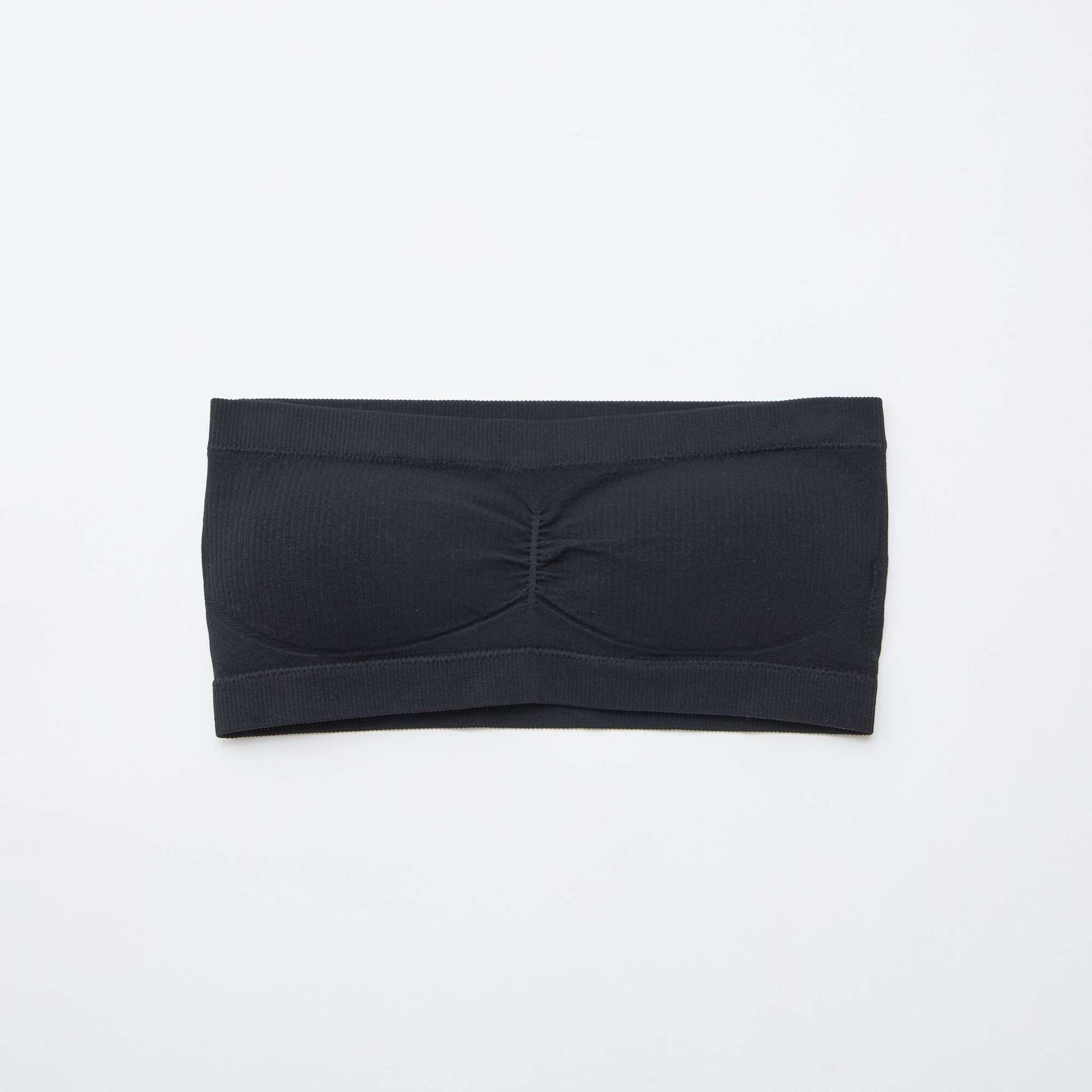 Lot de 2 bandeaux rib sans coutures BLANC/NOIR