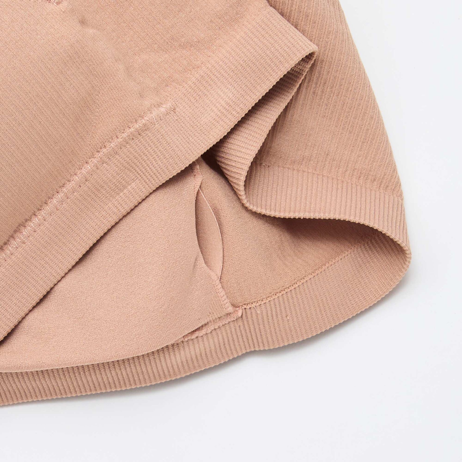 Lot de 2 bandeaux rib sans coutures CRèME/ROSE
