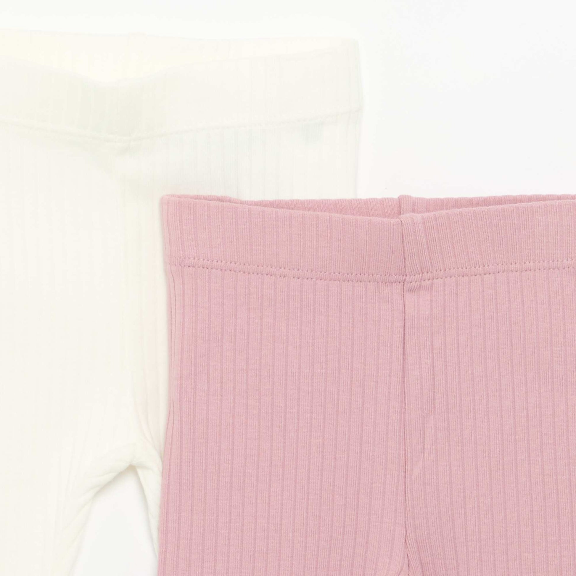 Lot de 2 leggings côtelés VIOLET