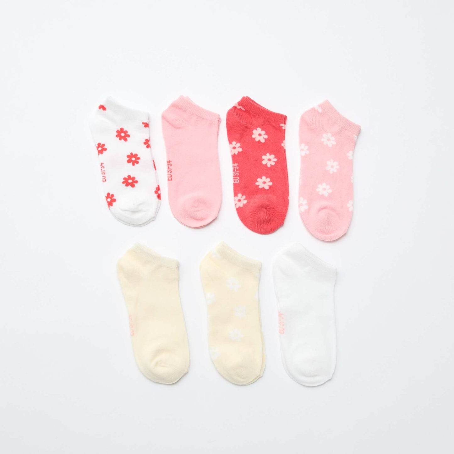 Lot de 7 paires de socquettes invisibles ROSE