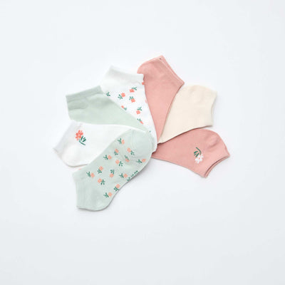 Lot de 7 paires de socquettes invisibles VERT