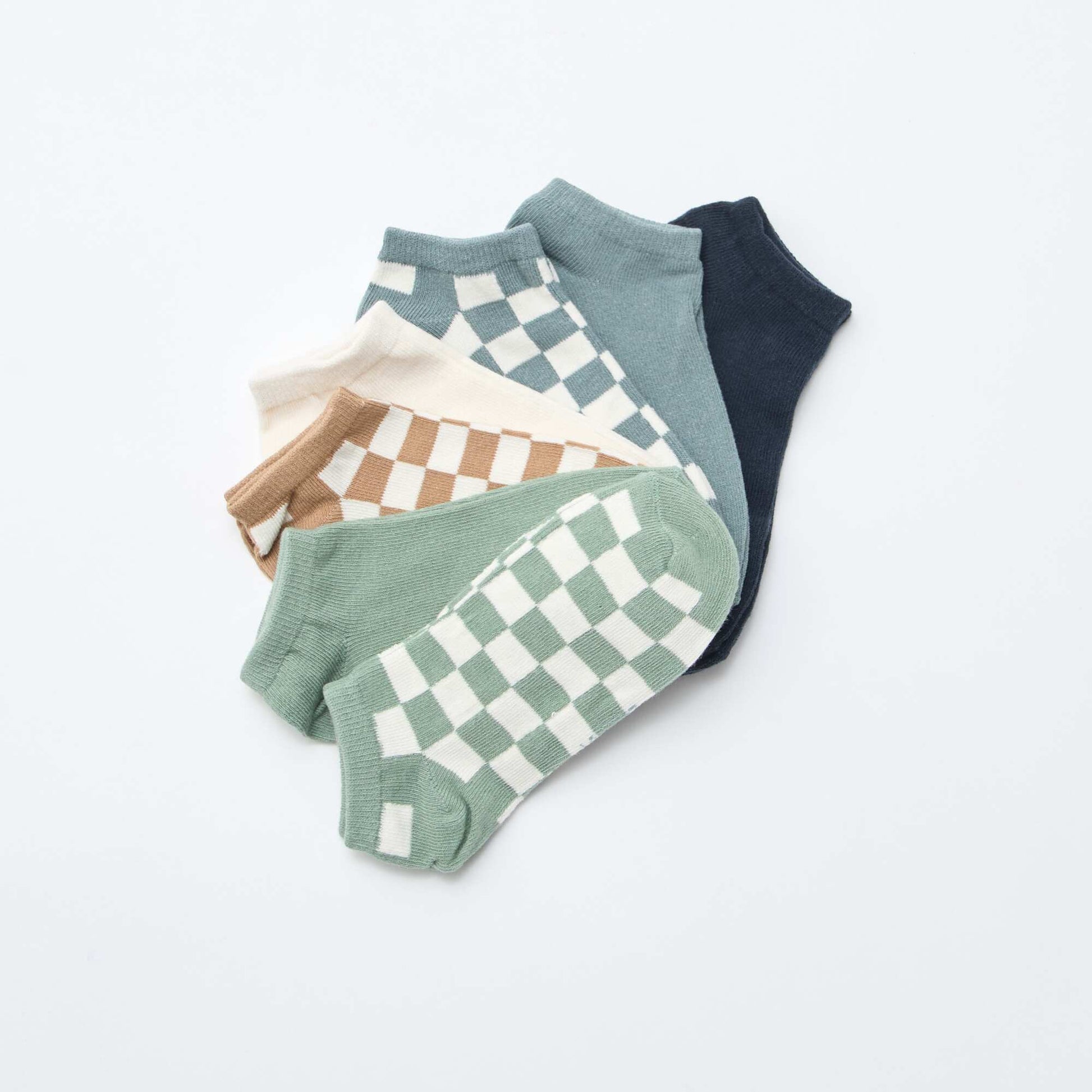 Lot de 7 paires de socquettes invisibles KAKI