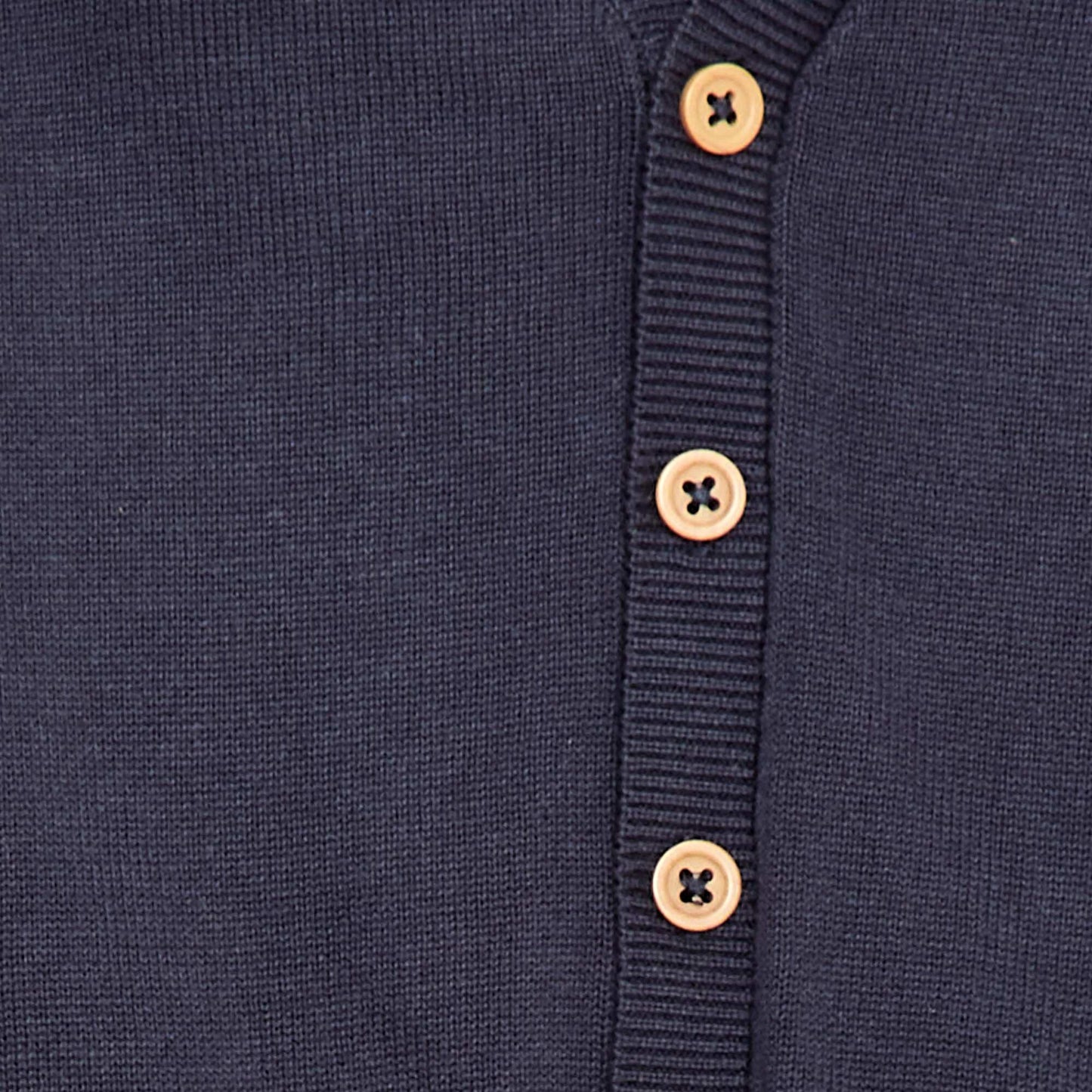 Gilet fine jauge col V BLEU