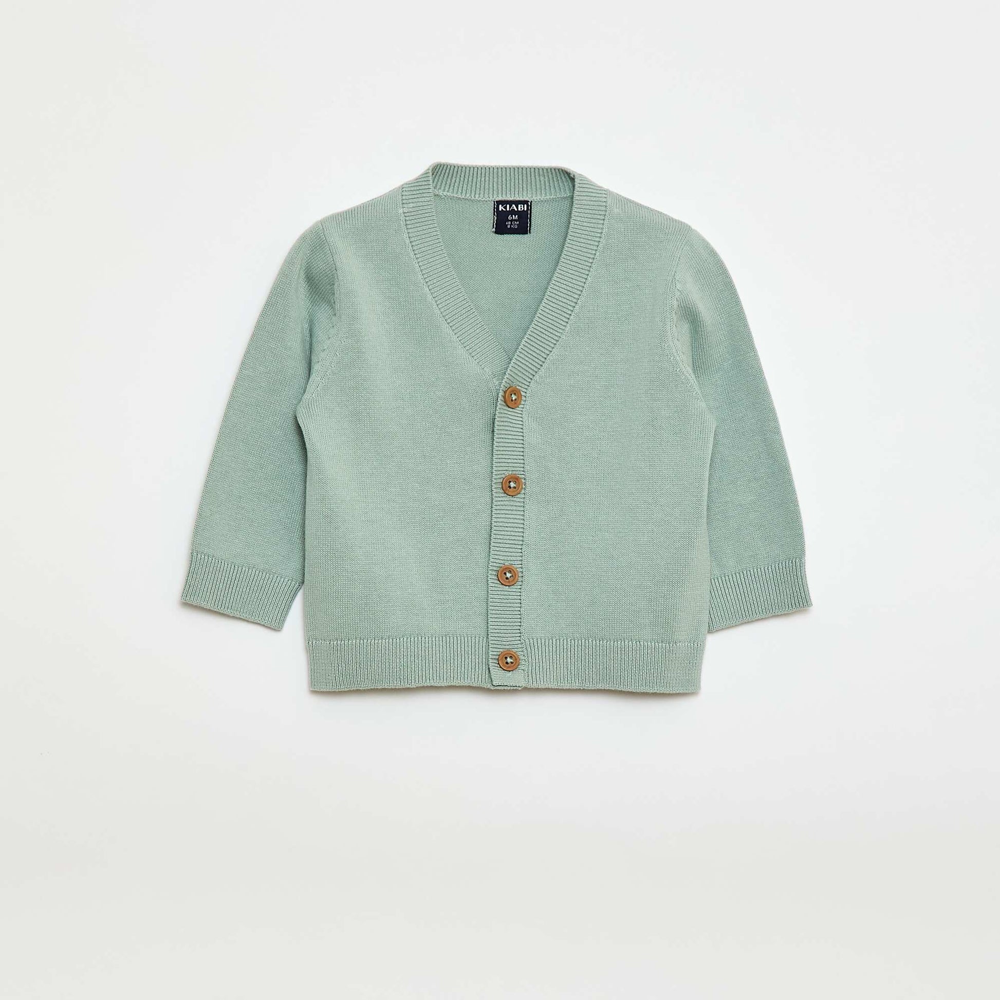 Gilet fine jauge col V VERT
