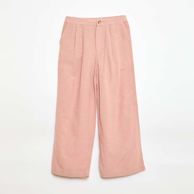 Pantalon large en lin mélangé ROSE