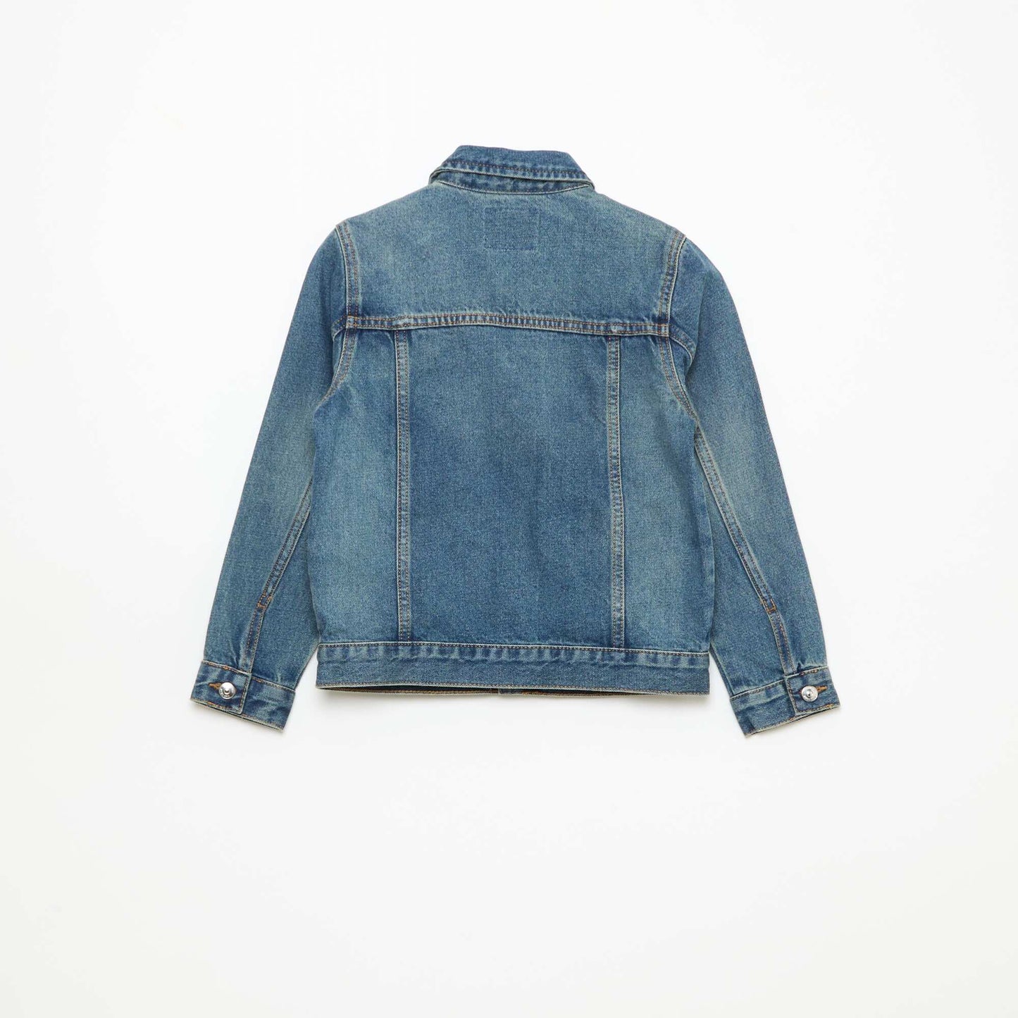 Veste en denim avec ouverture boutonnée BLEU