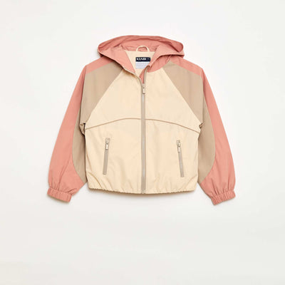 Blouson coupe-vent à capuche BLANC