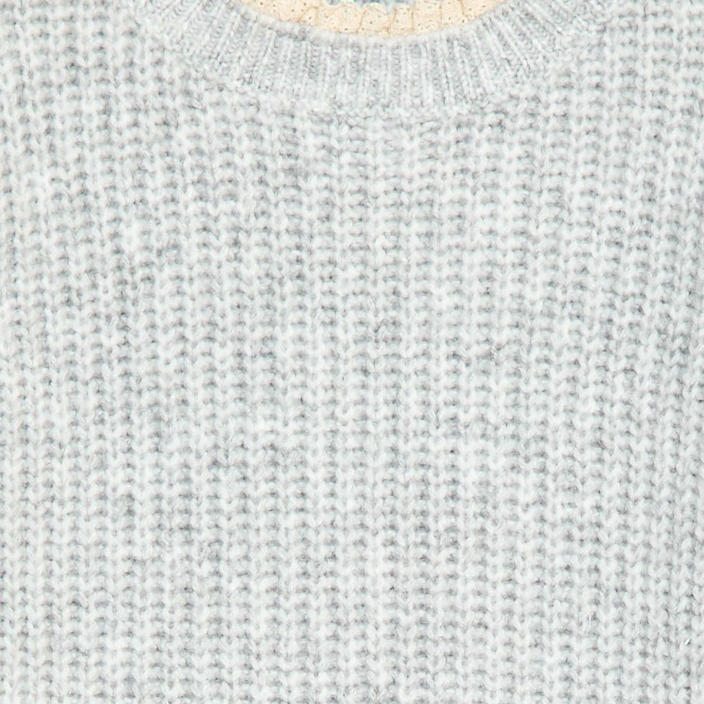 Robe pull avec col en dentelle GRIS