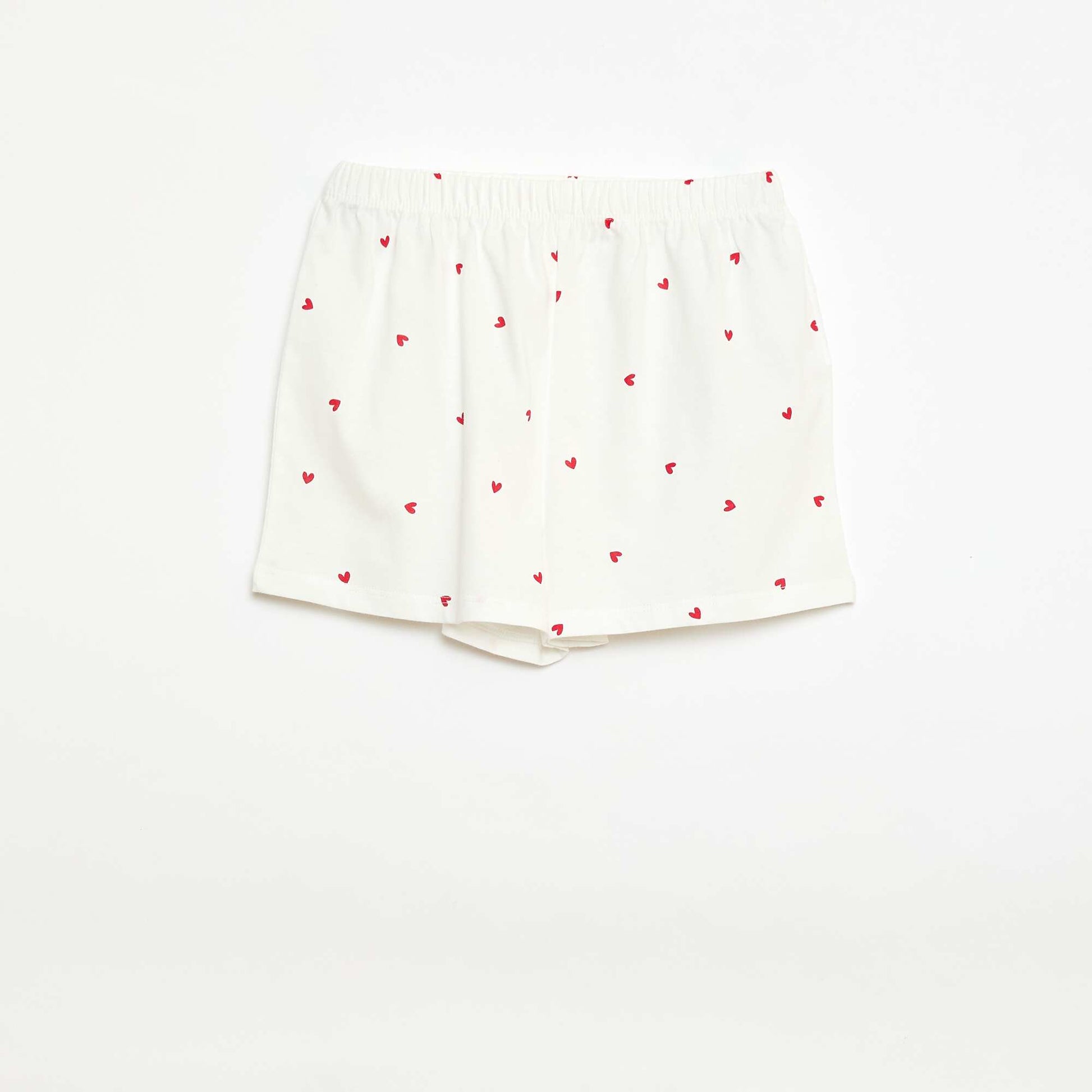 Ensemble pyjama court - 2 pièces BLANC