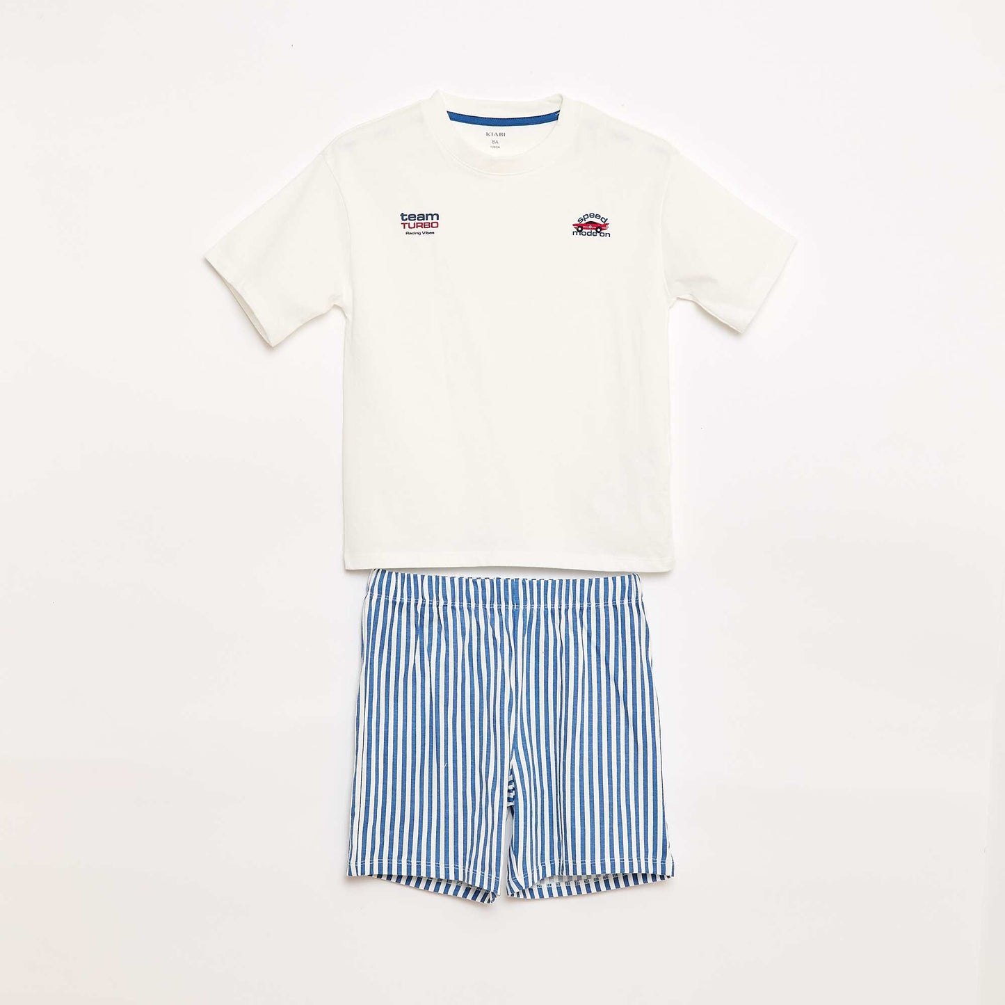 Ensemble de pyjama court t-shirt + short - 2 pièces BLANC