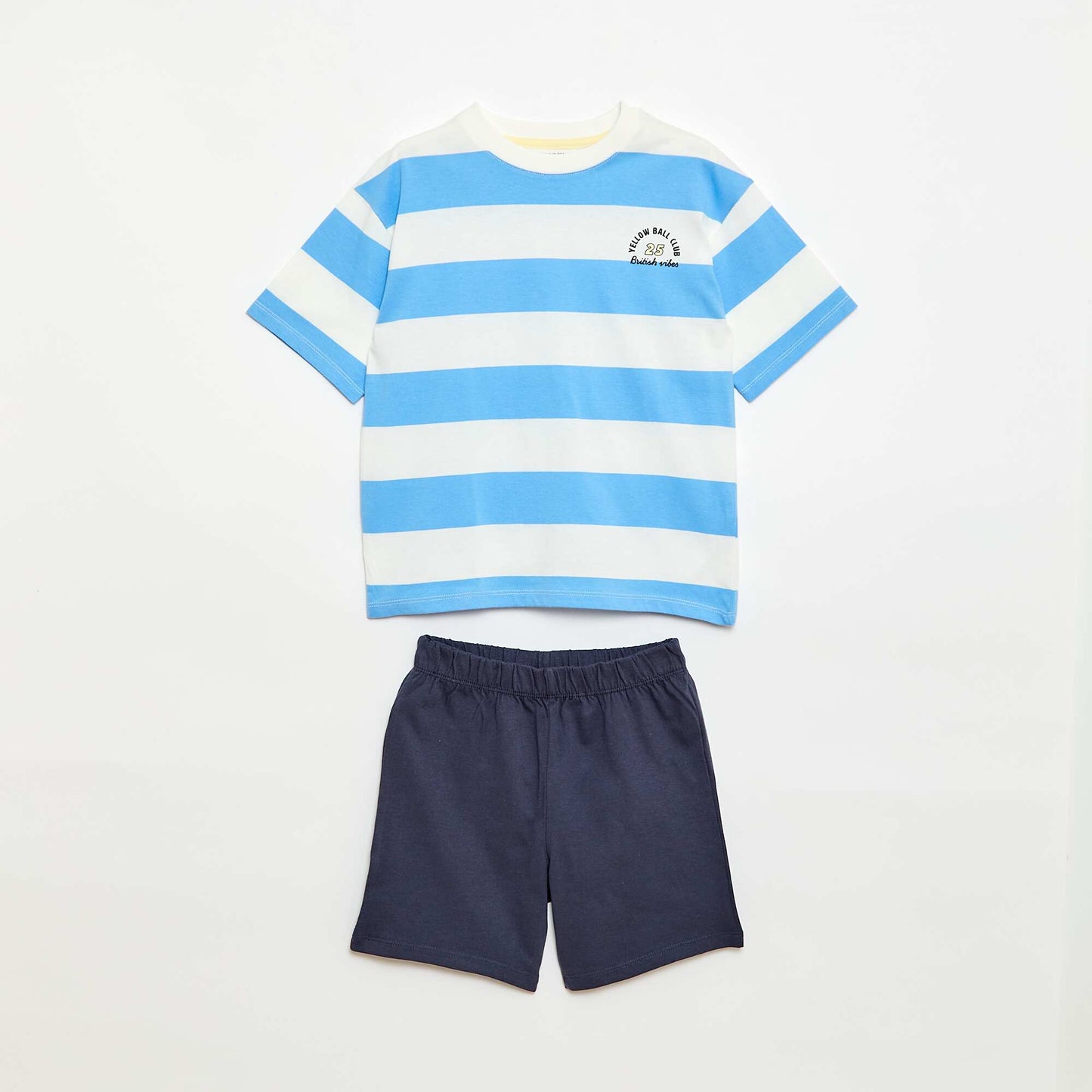 Ensemble de pyjama court 2 pièces  T-shirt + short BLEU