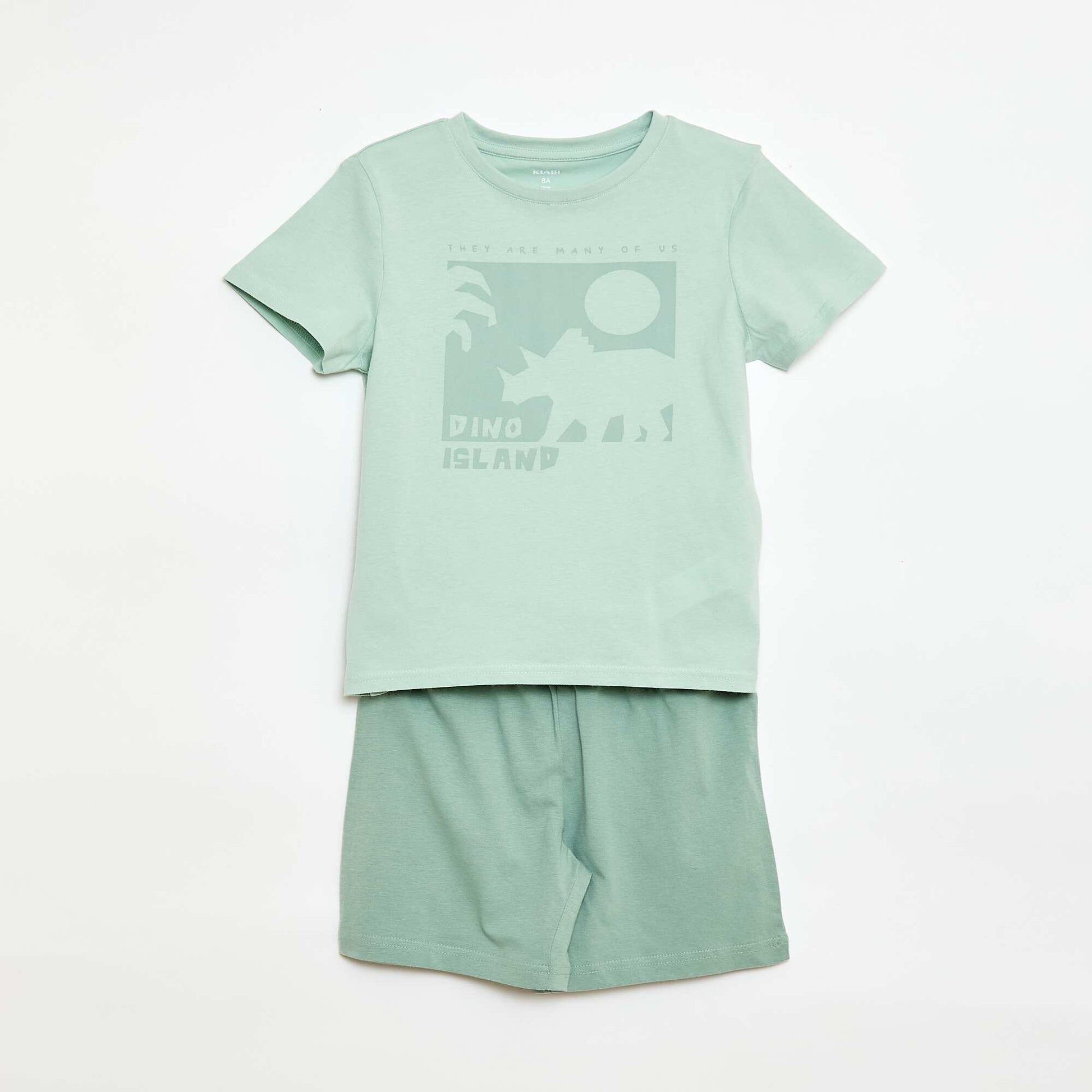 Pyjama 2 pièces short + T-shirt VERT