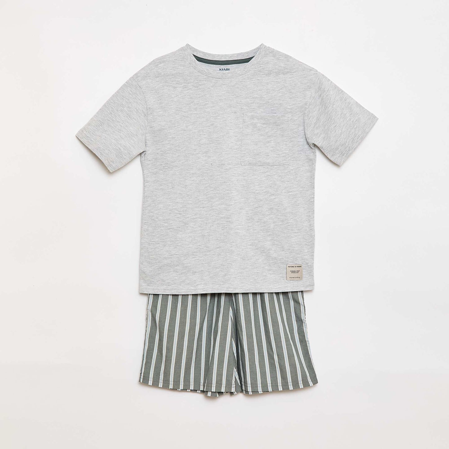 Pyjama short 2 pièces VERT