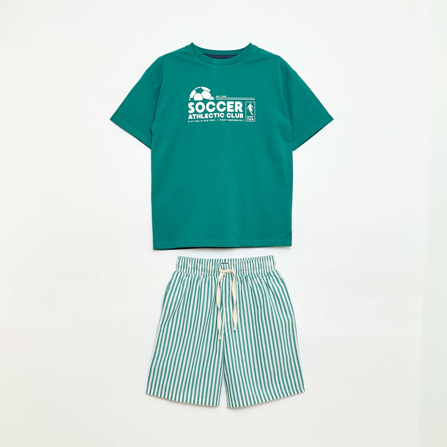Ensemble pyjama court t-shirt + short - 2 pièces VERT