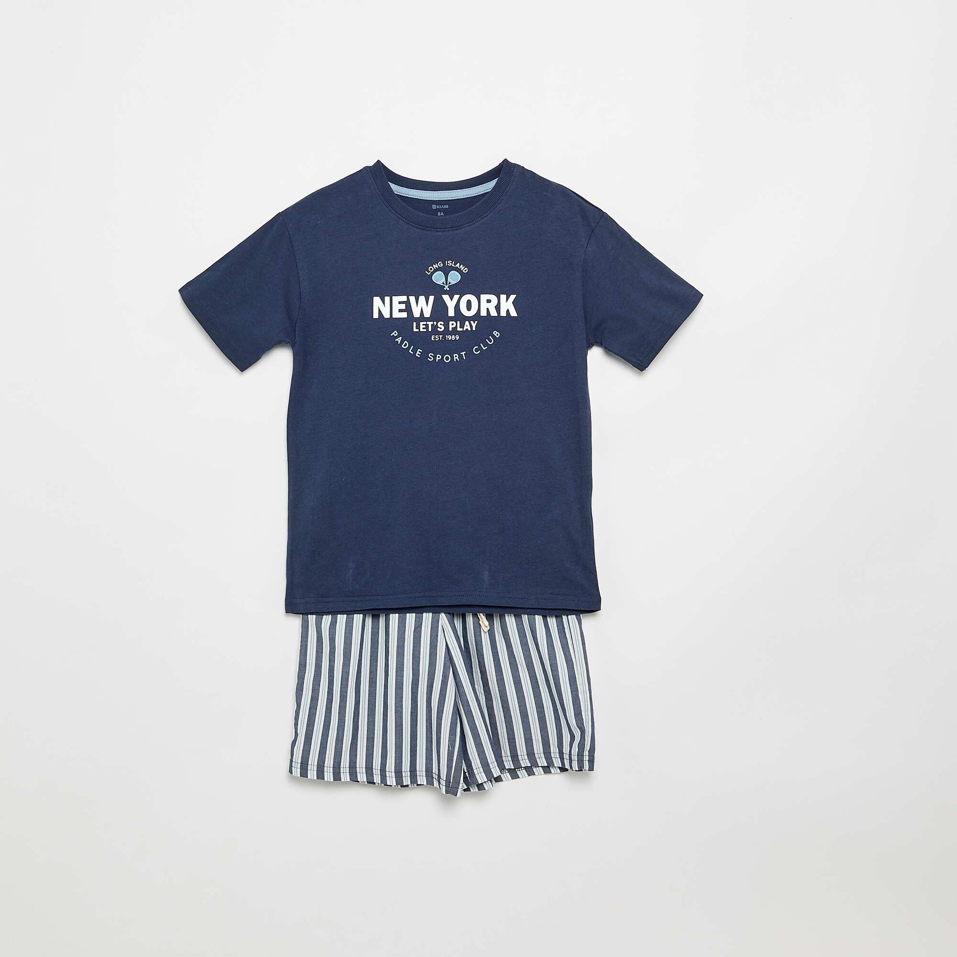 Ensemble pyjama court t-shirt + short - 2 pièces BLEU