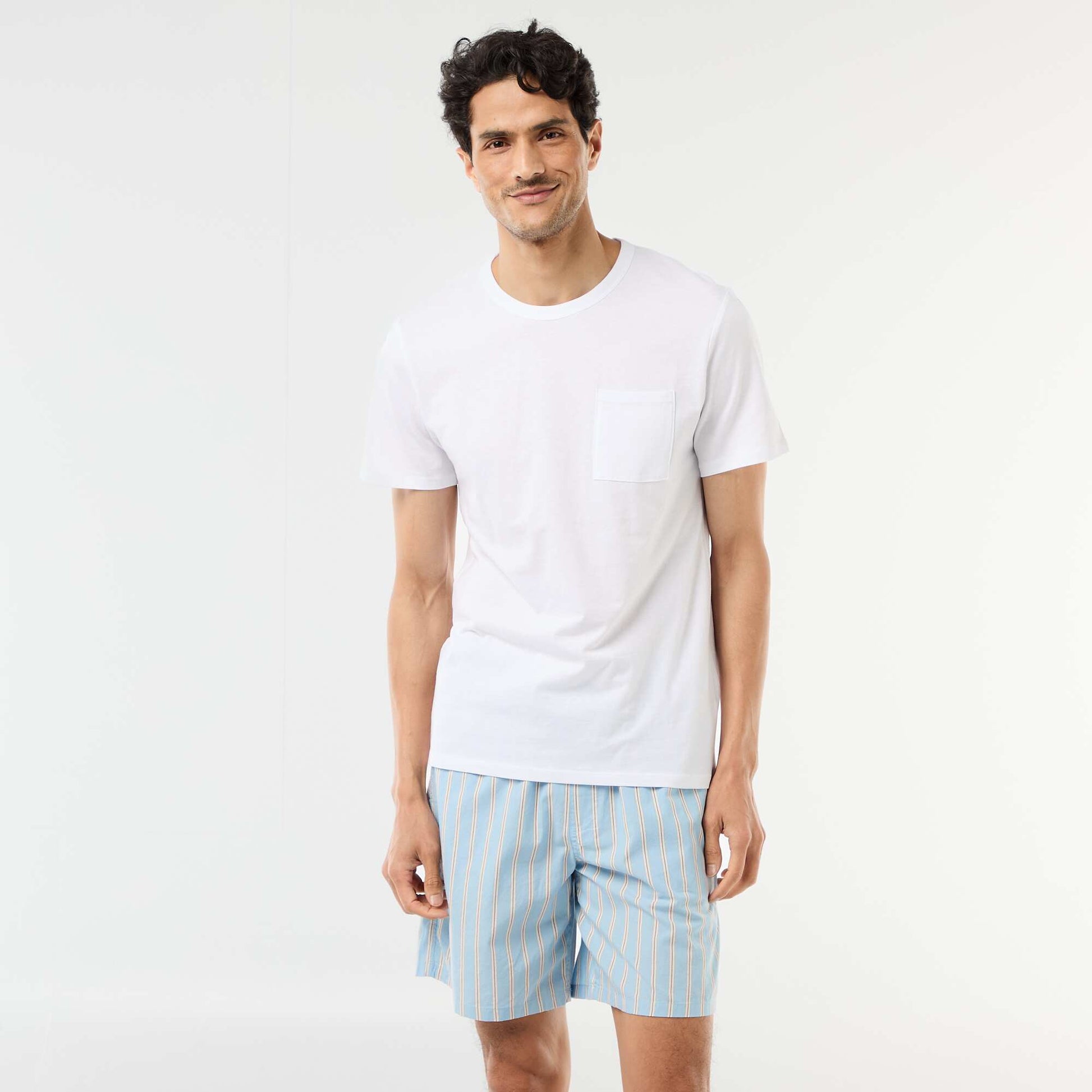 Ensemble de pyjama court t-shirt + short - 2 pièces BLEU
