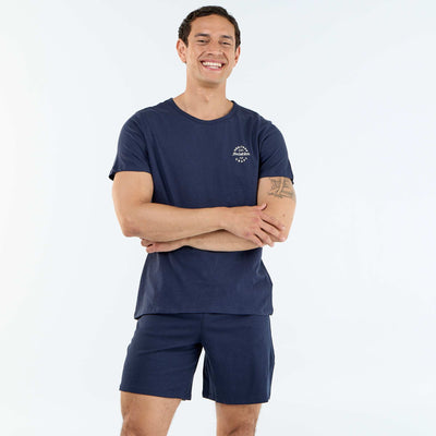 Ensemble de pyjama court t-shirt + short - 2 pièces BLEU