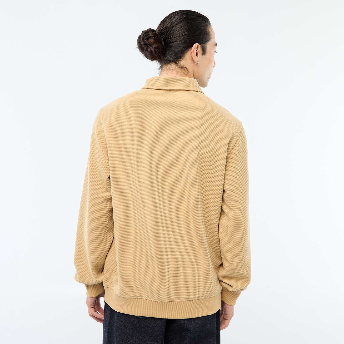 Sweat en matière gaufrée BEIGE