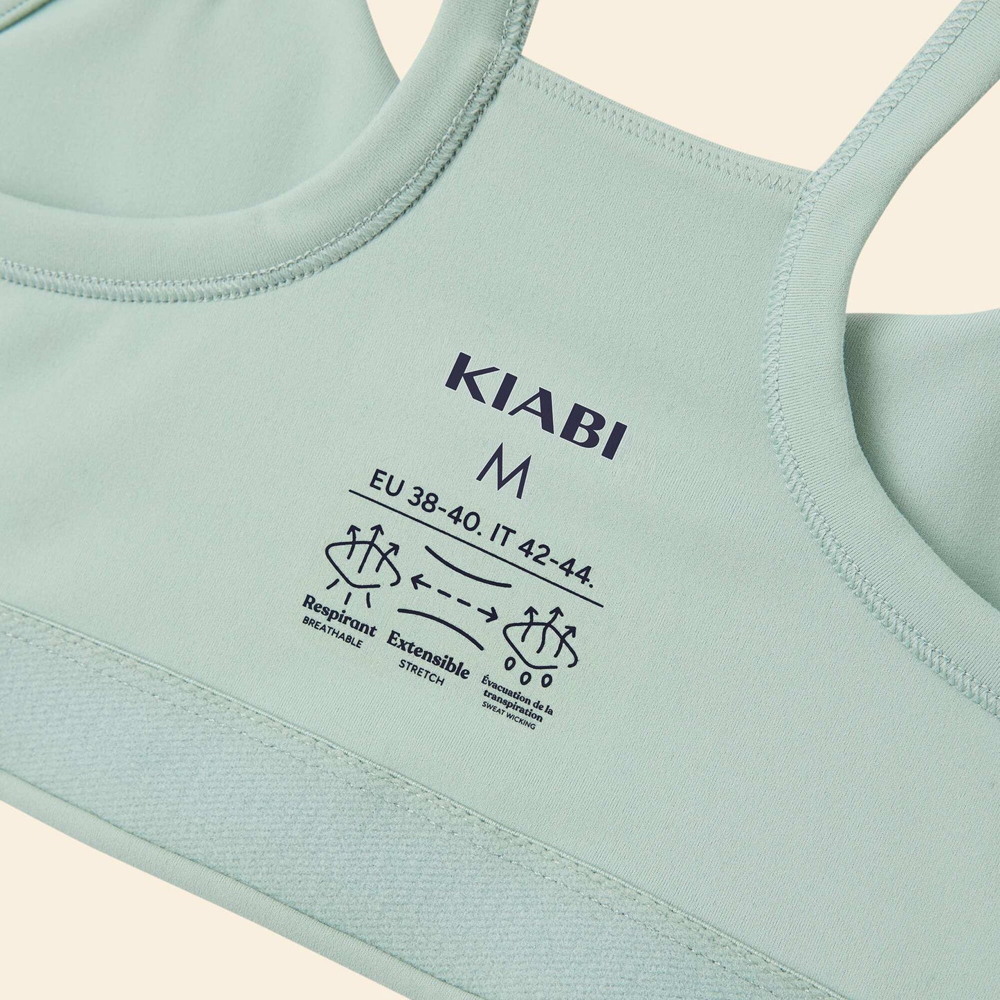 Brassière de sport dos nageur VERT