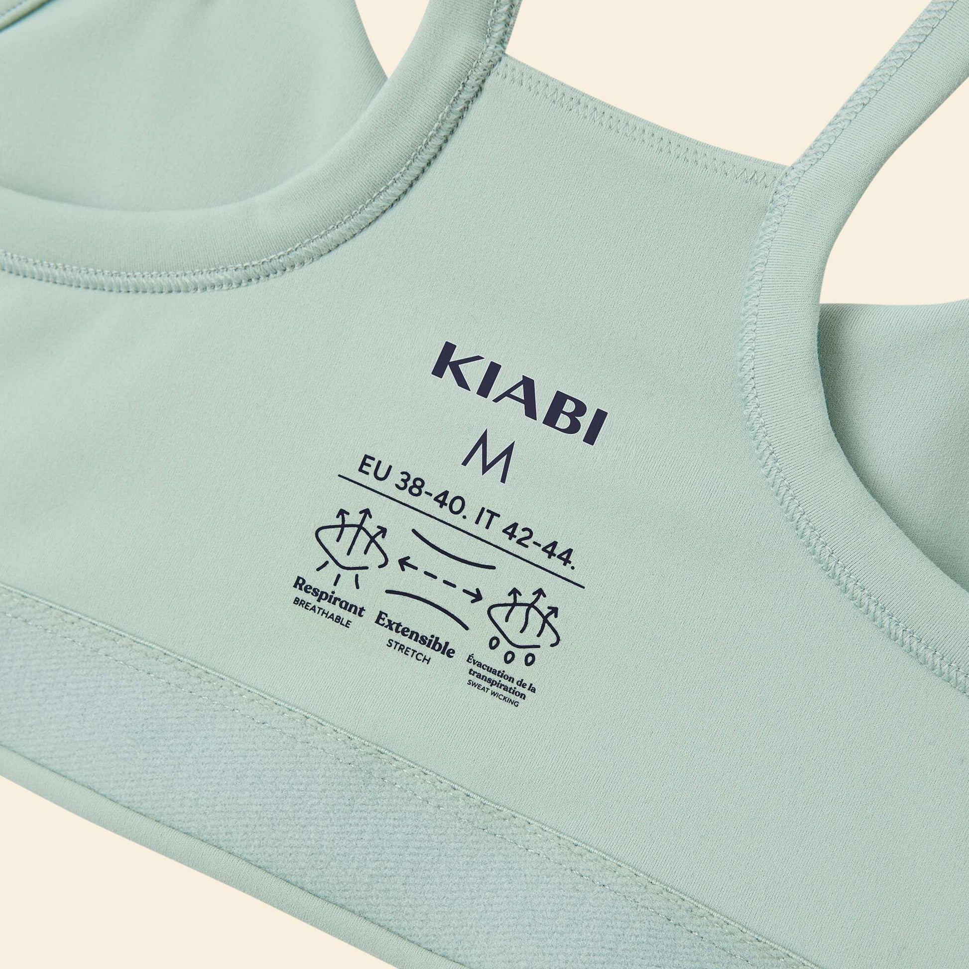 Brassière de sport dos nageur VERT