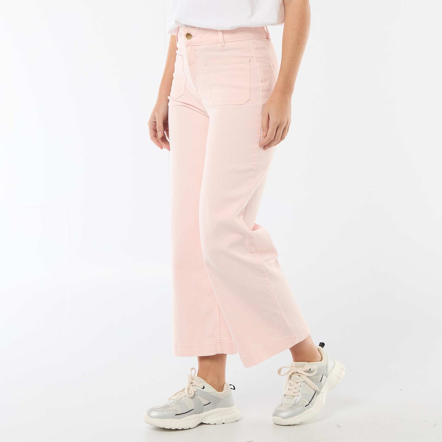 Pantalon wide leg coloré ROSE
