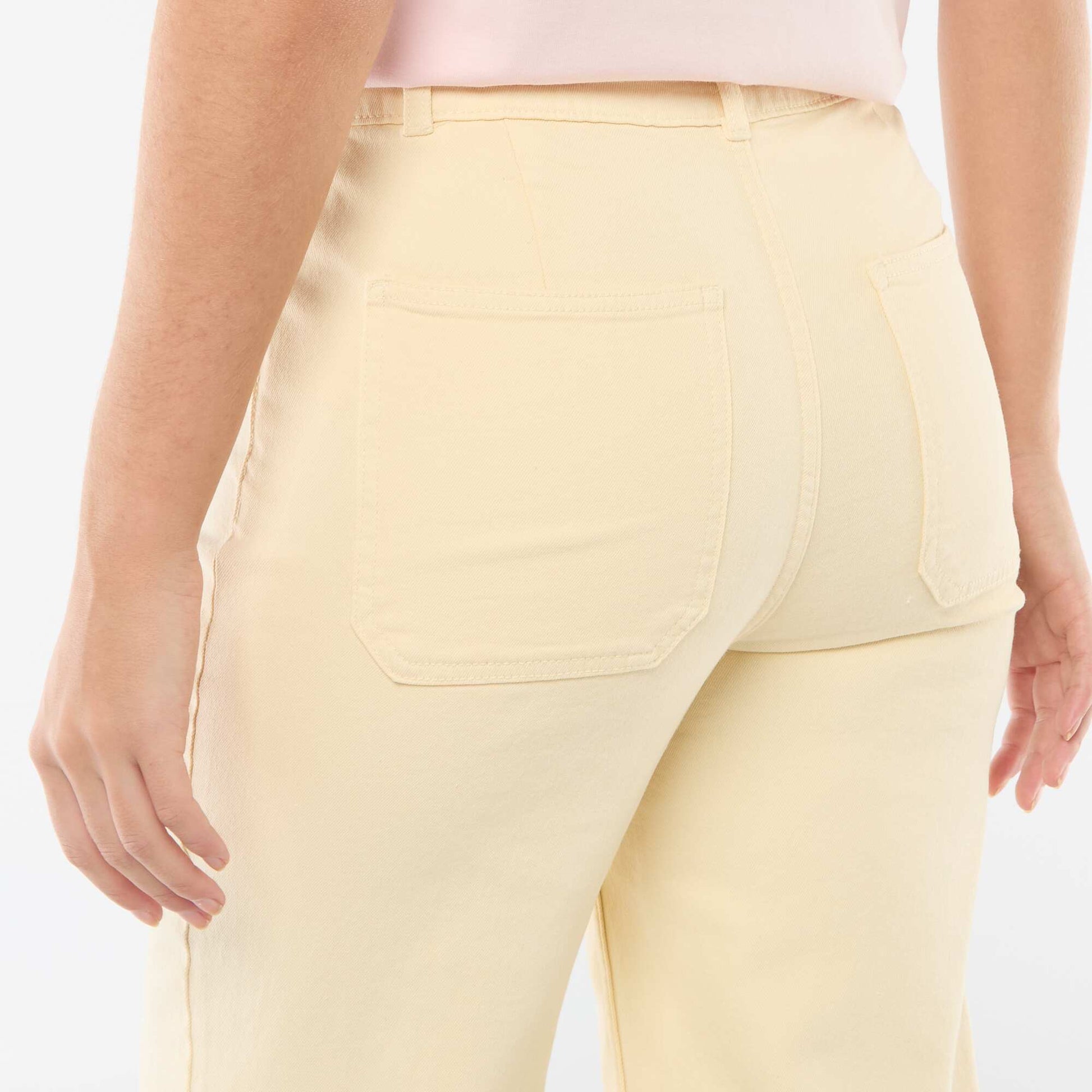 Pantalon wide leg coloré JAUNE