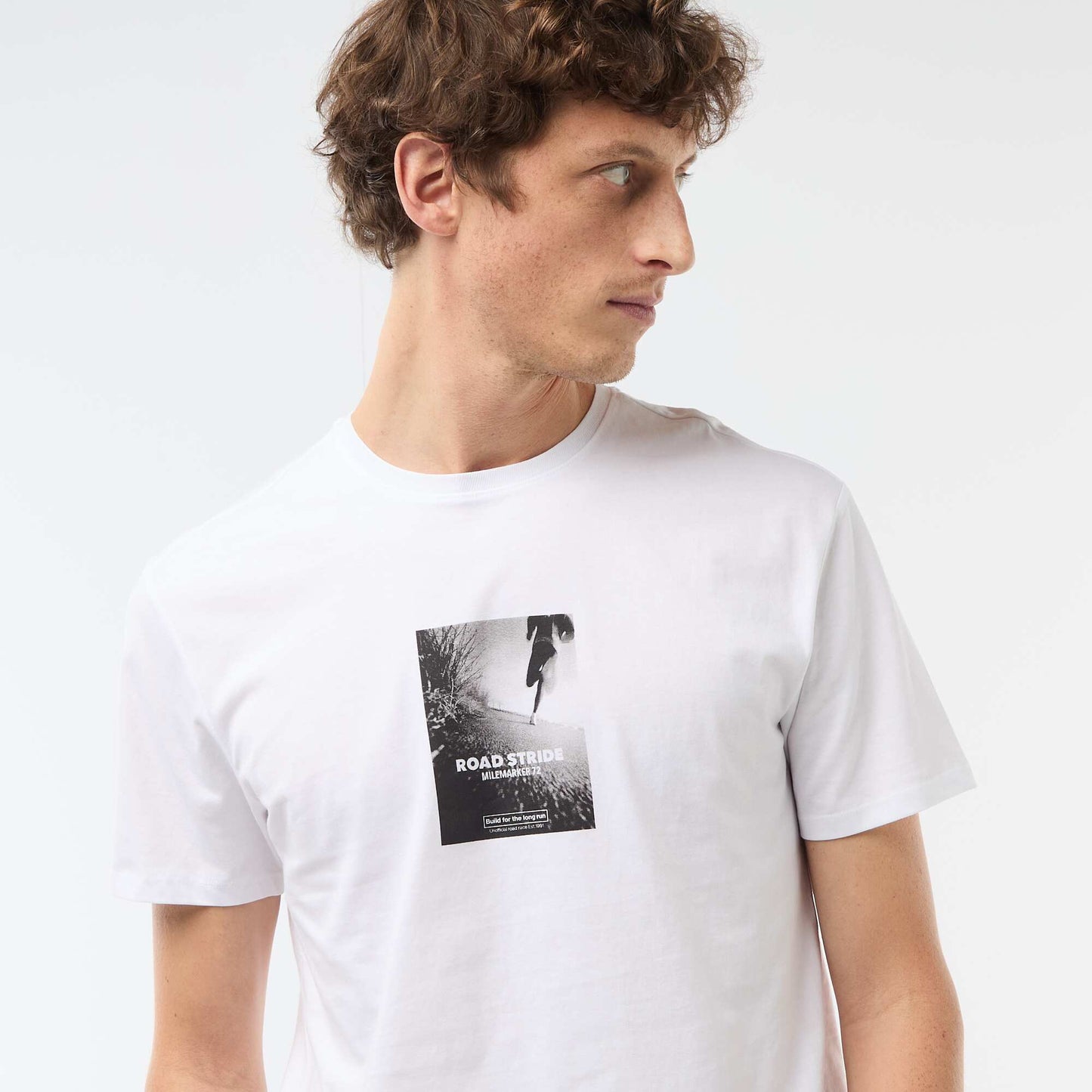 T-shirt imprimé fantaisie BLANC