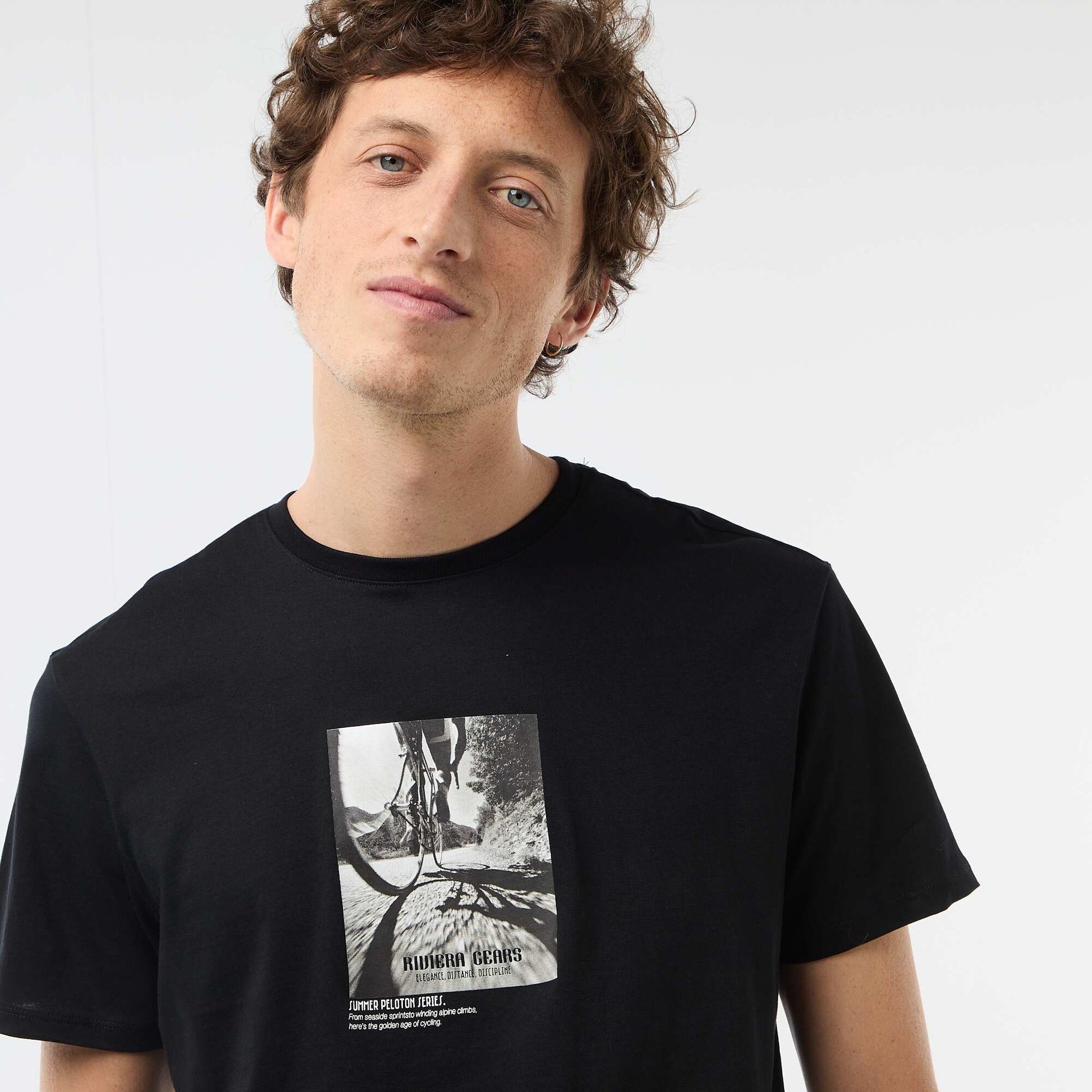 T-shirt imprimé fantaisie NOIR