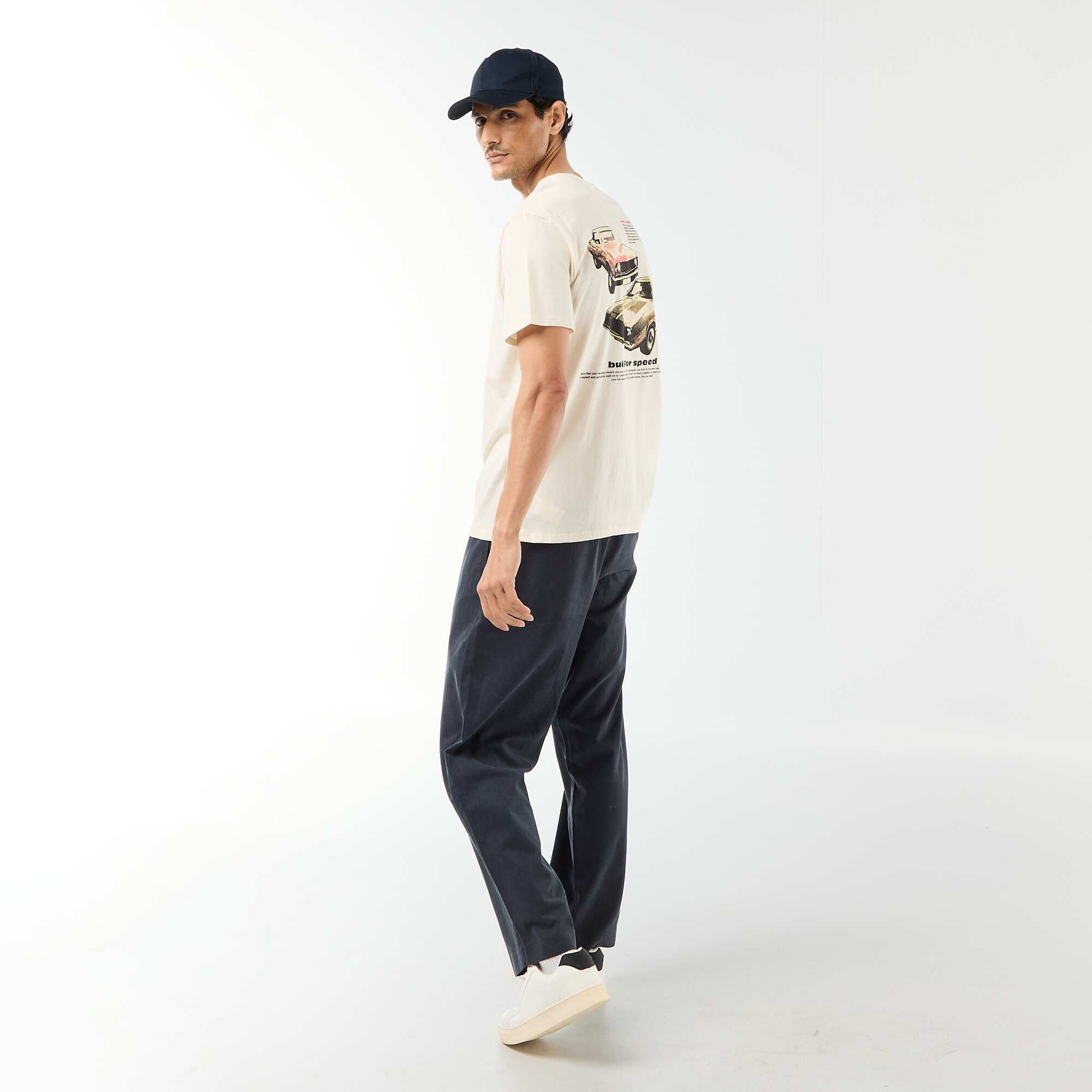 T-shirt imprimé fantaisie ECRU