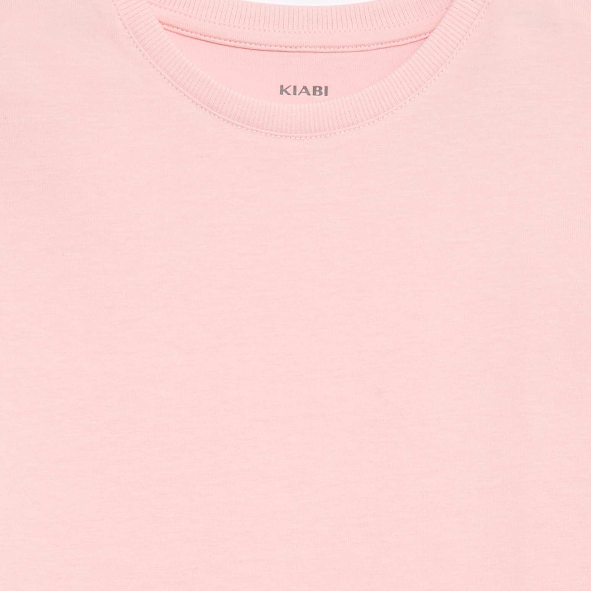 T-shirt en maille jersey manches courtes ROSE