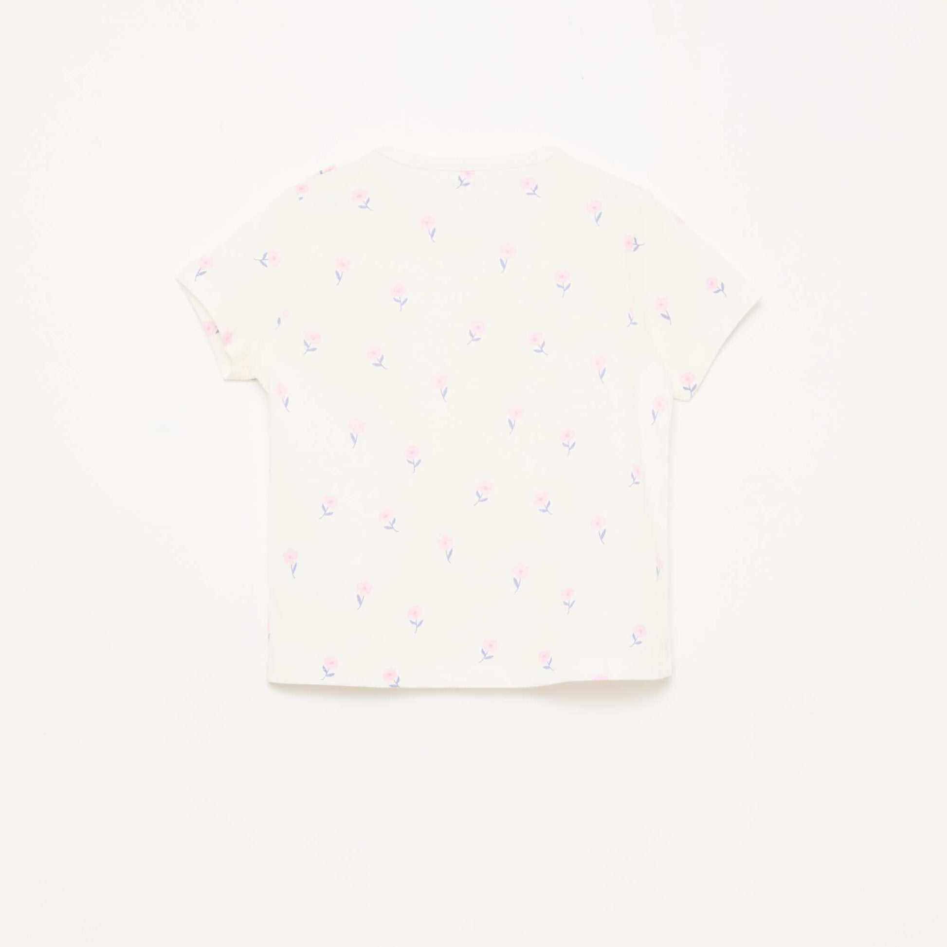 Ensemble pyjama court t-shirt + short - 2 pièces BLANC