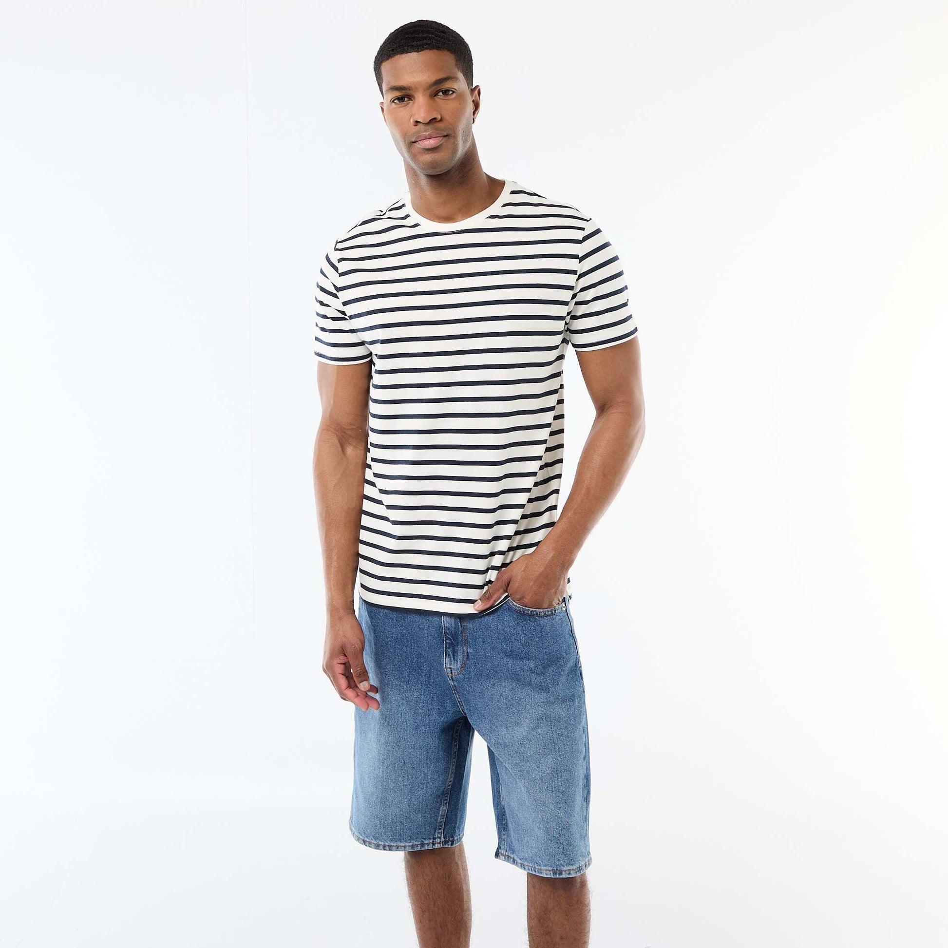 T-shirt marinière BLANC
