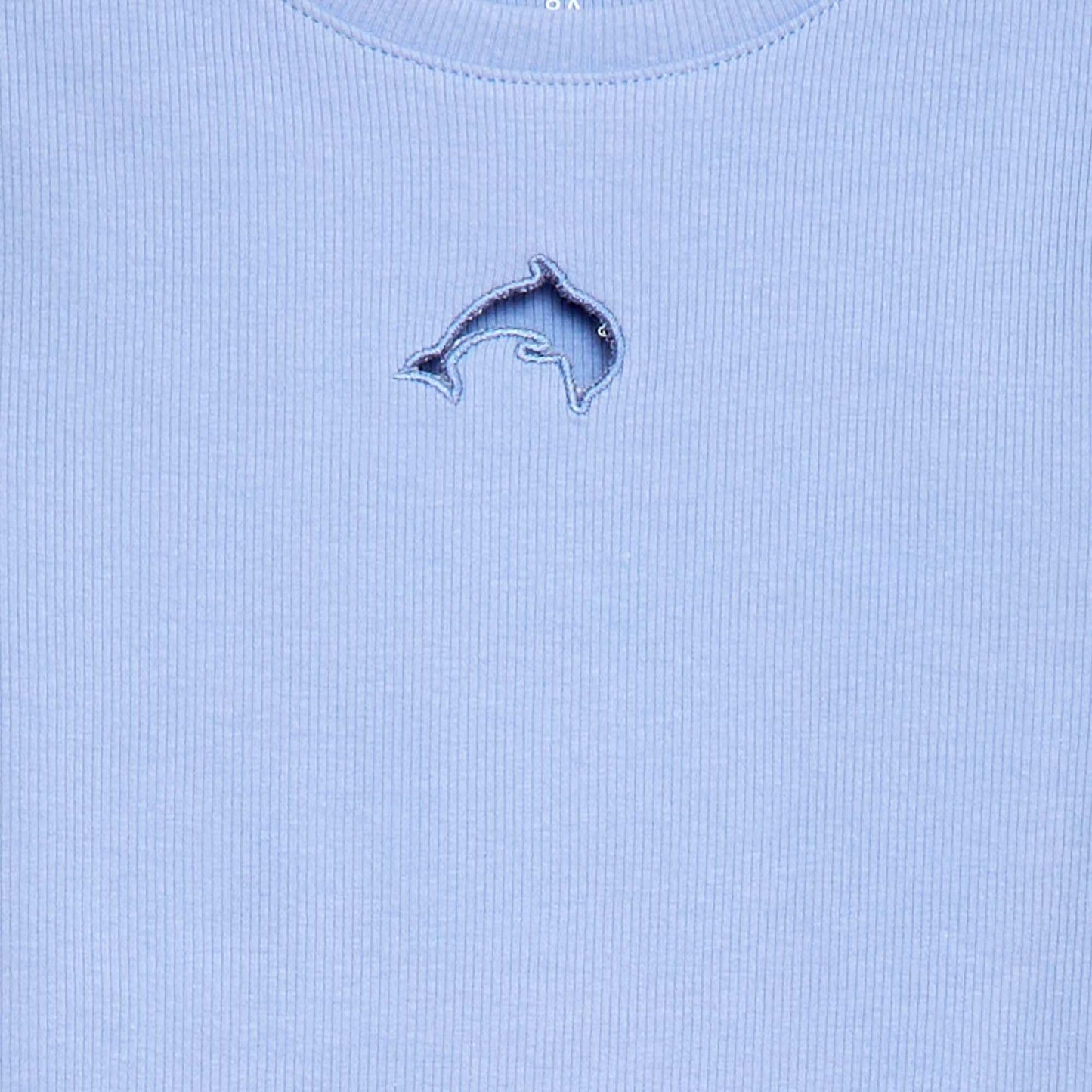 T-shirt à manches courtesavec forme ajourée BLEU