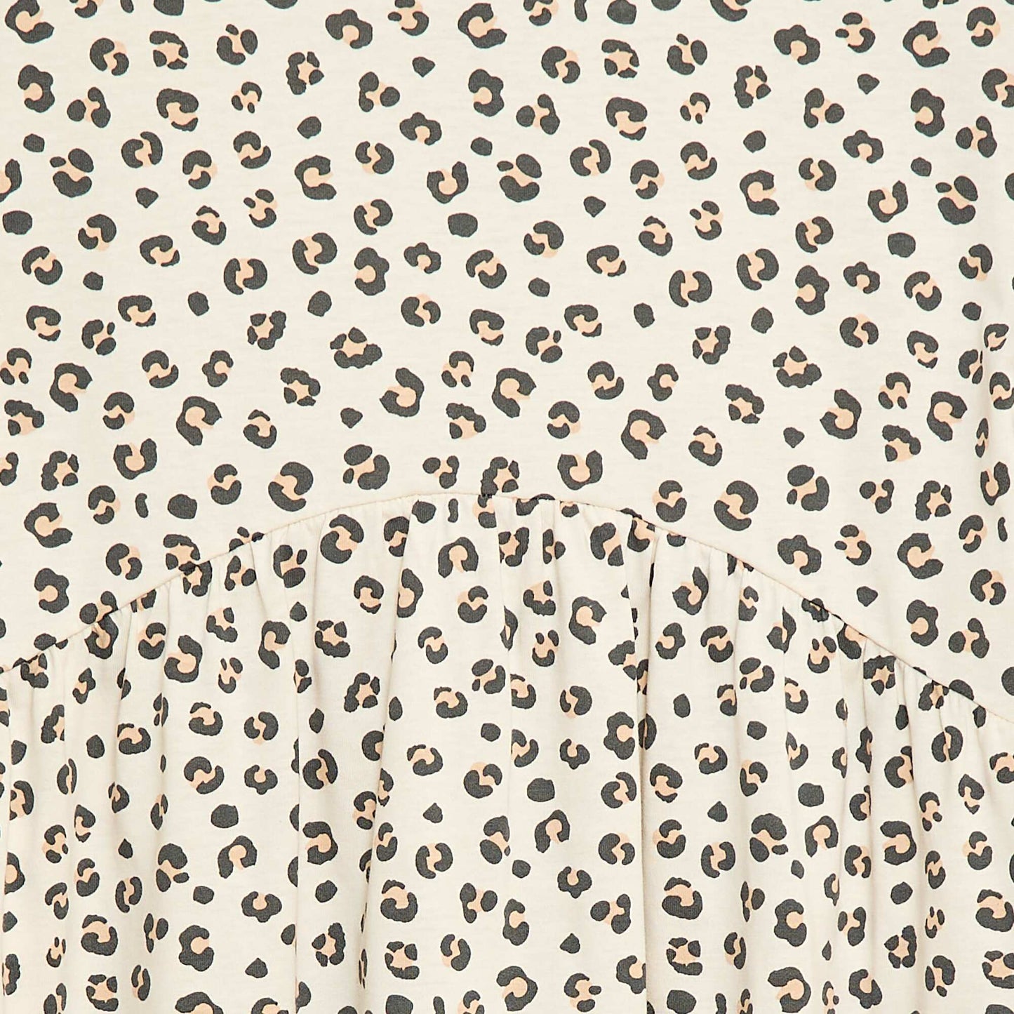 Robe à manches courtes en coton LéOPARD