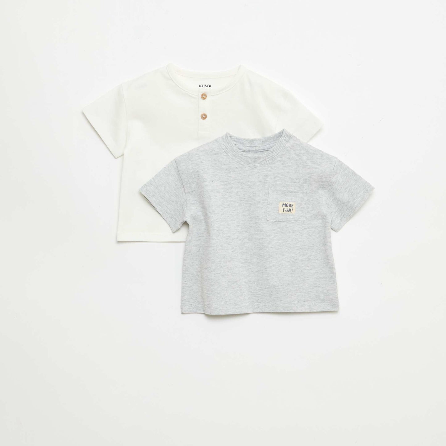 Lot de 2 T-shirts à manches courtes BLANC