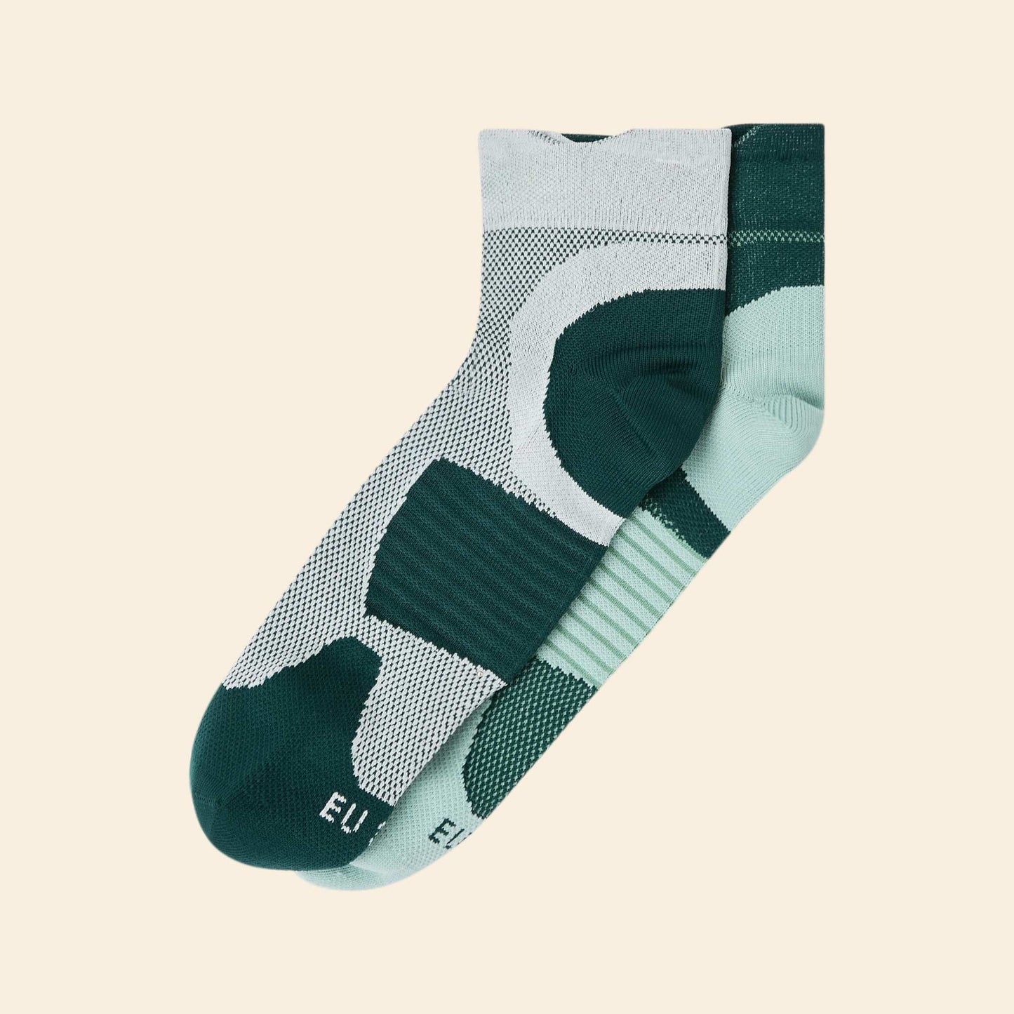 Lot de 2 paires de chaussettes compressives en coton VERT